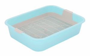Туалет для кошек с сеткой Мур-Мяу (33,2*25,6*7,2см) голубой, М7848 Zoo Plast