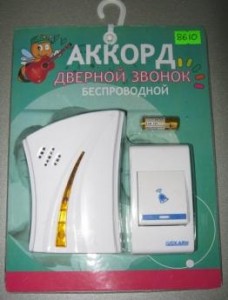 "Аккорд D8610 звонок беспроводной 80м, 24 мелодии, 2хAA