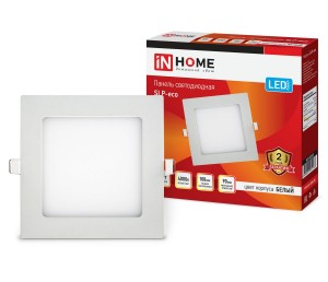ASD/inHome св-к встр. св/д даунлайт 6W(420lm) 4000K 4K 108(90)x23 квадрат белый IP40 SLP-eco 2933