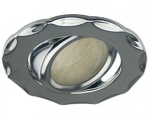 Ecola DH07 MR16 GU5.3 св-к поворот.Звезда хром 25x88 FE1602EFS