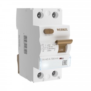 Werkel выкл. дифферинциальный (УЗО) ВД 1P+N 40А 100мА, тип AC, 6кА, эл. мех. W812P404