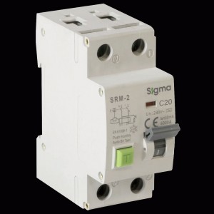 SIGMA Electric дифф. автоматический выкл. АВДТ SRM-2 С20 30мА, тип AC, 6кА SRM2020030