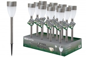 TDM св-к СС-298 на солнечных батареях, сталь 0.6W 1LED 5,5х37cм (24!) SQ0330-0103