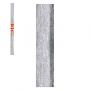 Цветная бумага креп. BRAUBERG, серебряная, растяж. до 25%, 22 г/м2, рулон, 50х200 см, 127936