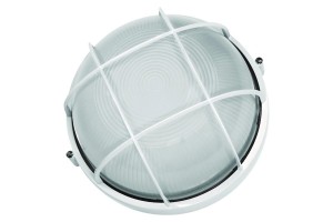 Camelion 1301S C01 св-к влагозащит. баня 130° IP54 60W E27 круг решетка белый НБП 03-60-002 УХЛ1