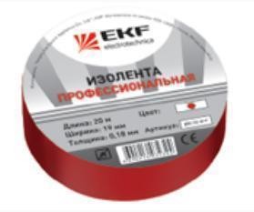 EKF Изолента ПВХ 19/20 красная, класс А (профессиональная) 0.18х19 мм, 20 м plc-iz-a-r