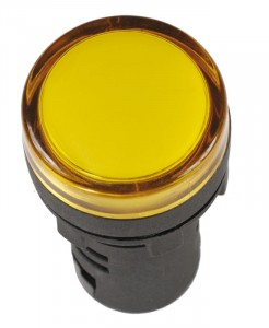 Лампа AD16DS(LED)матрица d16мм желтый 24В AC/DC  IEK