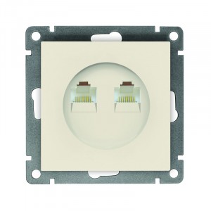 UNIVersal Афина мех. роз. компьют. СУ 2 мест., 1А, сл. кость (пласт. осн., RJ45) A1086-I