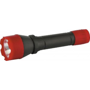 Ultraflash фонарь ручной "эконом" 6102-TH (2xR6) 1св/д 0.5W, черный +красн./пластик, BL (10 шт.)
