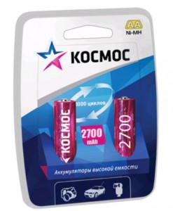 Ак-р Космос /R6 2700mAh Ni-MH BL2