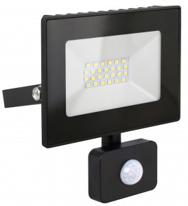 Ultraflash прожектор св/д с датч/движ. LFL-3002S C02 30W(2100lm) 6500K 6K черный 140x110x24