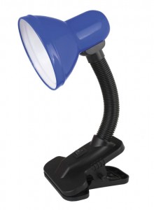 Ultraflash UF-320 C06 св-к настольный прищепка E27 60W металл/пластик синий