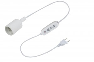 ЭРА Патрон Е27 пласт. с проводом 1,5 м и таймером (max 100W) ЭРА FITO-Time Holder E27 59882