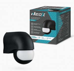 ASD/NEOX датчик движения ИК ДД 10Ч 1200W, 12м, 180гр. IP44 черный 2212