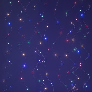 Intro Holiday Гирлянда-занавес 3x3м 240microLED разноцвет. USB шнур 3м пульт ДУ INZR-02 60436
