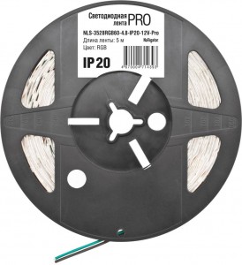 Navigator Лента св/д 12V 4.8W/m 60LED/m IP20 RGB 5м (инт.) SMD3528(5!) promo (ЦЕНА за1М)71439