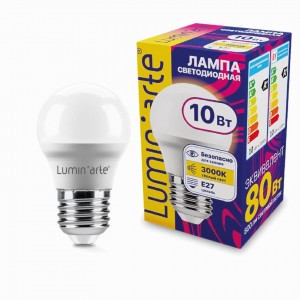 Lumin'arte лампа св/д ЛОН G45 10W E27 (800lm) 3000К 2К 78x45 LSTD-G45-10W3KE27