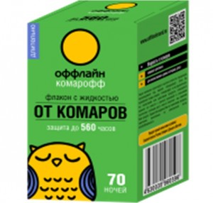 ОФФЛАЙН Комарофф ДЛИТЕЛЬНО Жидкость От комаров 45мл. (70 ночей) б/запаха