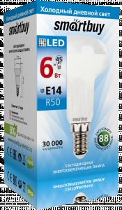 Smartbuy R50 E14 6W 6000K 6K пластик SBL-R50-06-60K-E14