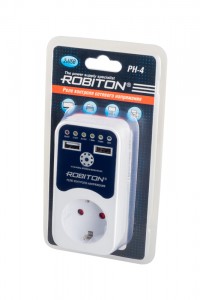 Реле контроля напряжения ROBITON РН-4 BL1, вход. 140-260V, max.мощность 3000W, 13А, 18543