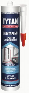 Tytan (Титан) Professional герметик силиконовый санитарный бесцветный 280мл, арт.17469