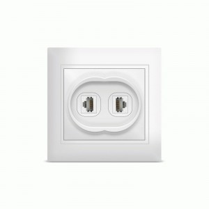 UNIVersal Севиль роз. комп. СУ 2 мест. бел. (керам. осн., RJ45) 1086