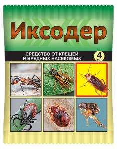 Иксодер 4мл. (циперметрин) От тараканов/муравьев/клопов/блох/клещей (обраб. террит.) Ваше Хозяйство