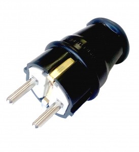_ПРОМО! NE-AD вилка прямая каучук 2P+PE 1х16А 220-240v IP44 4000 (Турция)