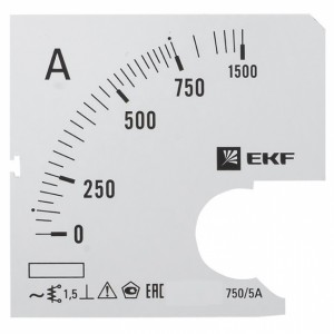 EKF Шкала сменная для A961 750/5А-1,5 PROxima s-a961-750