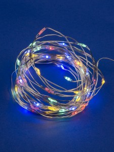 Гирлянда-нить Роса ULD-S0500-050/SCB/2AA 50LED разноцв. 5м. (2шт*AA) медн.провод IP20 Uniel
