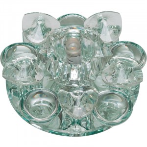 Fametto DLS-F123-3001 G4 св-к встр. Fiore стекло 105(50)x60 кристалл, прозрачный/зеркальный