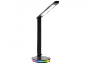Ultraflash UF-822 C02 св-к св/д настольный 7W(350lm) 2K-4K-6K димм., 3 ур.ярк, RGB ночник черный