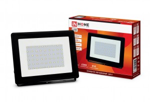 ASD/InHome прожектор св/д СДО-8 50W(4750lm) SMD 6500K 6K 207x171x22мм черный IP65 0043