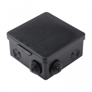 uplast коробка распред. 100х100х50мм ОУ 8 гермовводов ЧЕРНАЯ IP54 030-014Ч