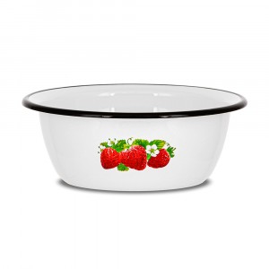 Миска эмаль Клубника 0,8л ЭТ-72778 Эстет