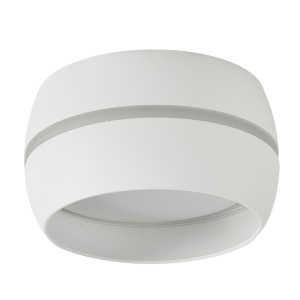 Ecola GX53 SP5381 св-к накладной СПОТ сфера углублённы с полосой Белый матовый 90x52 SL531WECB