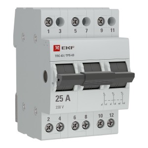 EKF PROxima переключатель трехпозиционный (рубильник) 3P 25А AC TPS325