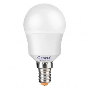 General шар P45 E14 15W 6500K 6K 45х80 пластик/алюм GLDEN-G45F-15-230-E14-6500 661106