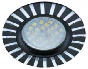 Ecola DL3183 MR16 GU5.3 св-к литой Черный/Алюм FB1609EFF