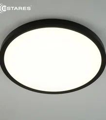 Estares св-к-люстра декоротивный круг ROUND 300x25 черн.28W(2800lm) БЕЗ пульта IP44
