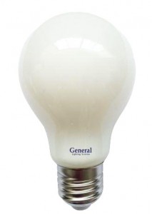 General ЛОН A60 E27 13W 2700K 2K 60x105 филамент (нитевидная) матовая 649938