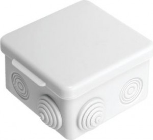 uplast коробка распред.  80х80х50мм ОУ 7 гермовводов с крышкой IP54 030-031