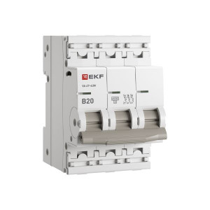 EKF автоматический выкл. ВА 47-63N 3P 20А (B) 6кА PROxima M636320B