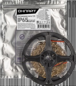 ОНЛАЙТ лента св/д 12V 9,6W 4000К 4К 120Led/m IP65 5м OLS-2835W120-9.6-IP65-12V 80961