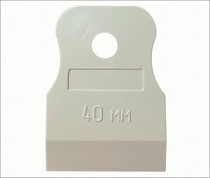 3-ON Шпатель резиновый, 40 мм, белый, эконом,(цена за шт.) 02-04-304