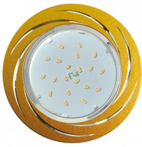 Ecola GX53 H4 DL5386 св-к Вихрь Матовое Золото/Алюм. 20x110 FG5386ECB