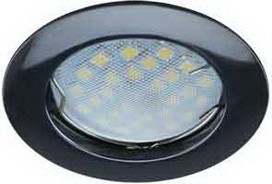 Ecola DL100 MR16 GU5.3 св-к литой Черный Хром 24x75 FB1601EFF