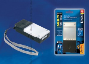 Uniel фонарь автомобильный S-CL013-C (3xR03) 4св/д+5св/д (10lm) черный/пластик, 2 реж, ремешок, BL