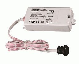 GENERAL датчик движения (взмах руки) ИК 500W 220-240V дальн.7-12см, провод 1,5м IP20 белый 475808