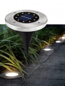 КОСМОС св-к на солн.батарее "Тротуарный" LED SMD RGB (акк.R6 Ni-Mg 500MAh) 12*12*13см KOC_SOL105
